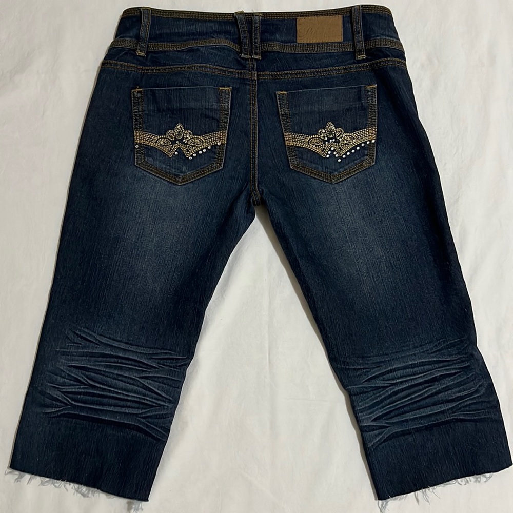 Premiere Denim Dark Wash Capri Denim Jeans